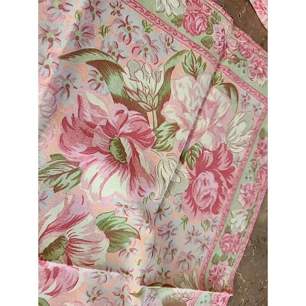 April Charming 100% Cotton Napkin Set of 9 Pink Green 15